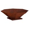 vidaXL Foyer de chemin&eacute;e Rouill&eacute; 70,5 x 70,5 x 21,5 cm Acier patin&eacute;