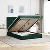 vidaXL Cadre de lit ottoman avec matelas vert fonc&eacute; 140x200 cm velours