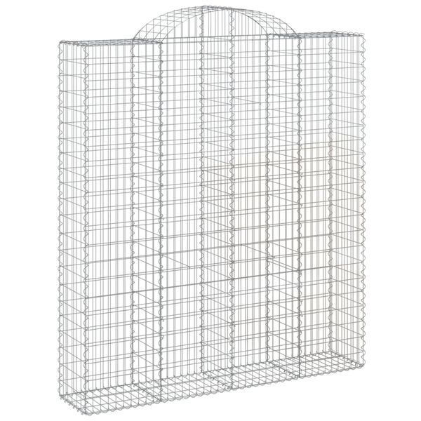 vidaXL Paniers à gabions arqués 5 pcs 200x50x220/240 cm Fer galvanisé