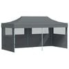 vidaXL Tente de r&eacute;ception pliable avec parois 3x6 m anthracite