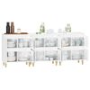 vidaXL Buffets 3 pcs blanc brillant 60x35x70 cm bois d'ingénierie