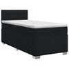 vidaXL Lit boxspring avec matelas Noir 90 x 190 cm Tissu
