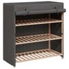 vidaXL Armoire &agrave; chaussures avec housse Gris 79x40x80 cm Tissu