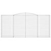 vidaXL Paniers à gabions arqués 4 pcs 400x50x180/200 cm Fer galvanisé