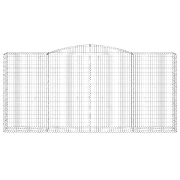 vidaXL Paniers à gabions arqués 4 pcs 400x50x180/200 cm Fer galvanisé