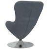 vidaXL Fauteuil &oelig;uf Gris fonc&eacute; Velours