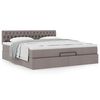VidaXL Cadre de lit ottoman avec matelas taupe 180x200 cm tissu