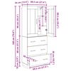 vidaXL Haut Armoire 2 pcs Ch&ecirc;ne noir Bois Agglom&eacute;r&eacute; et Verre