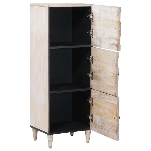 vidaXL Buffet Haut Blanc 40 x 33,5 x 110 cm Bois de mangue massif