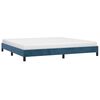 vidaXL Cadre de lit sans matelas bleu fonc&eacute; 200x200 cm velours