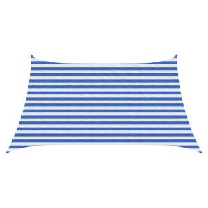 vidaXL Voile d'ombre Rectangulaire 3/4 x 2 m HDPE Bleu et Blanc