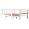 vidaXL Cadre de lit sans matelas blanc 140x190 cm bois de pin massif