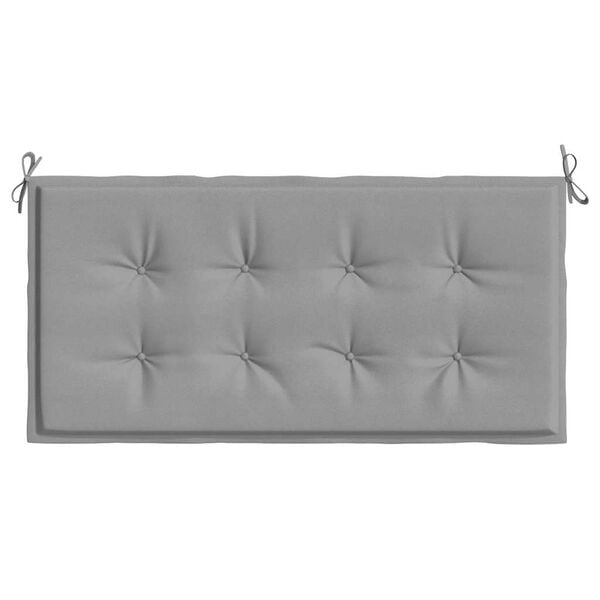 vidaXL Coussin de banc de jardin gris 120x50x4 cm tissu oxford