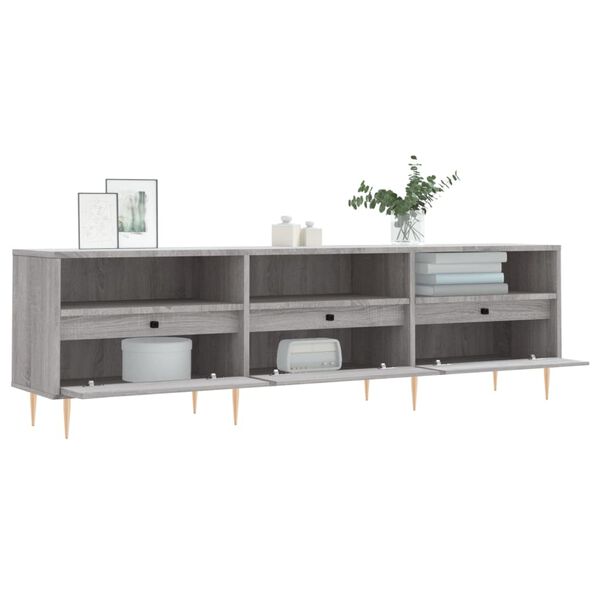vidaXL Meuble TV sonoma gris 150x30x44,5 cm bois d'ing&eacute;nierie