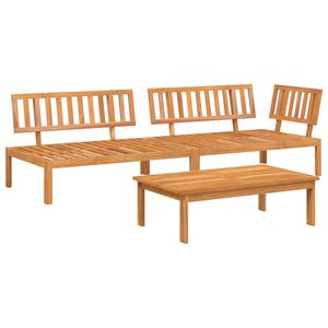 vidaXL Salon palette de jardin 3 pcs bois d'acacia massif