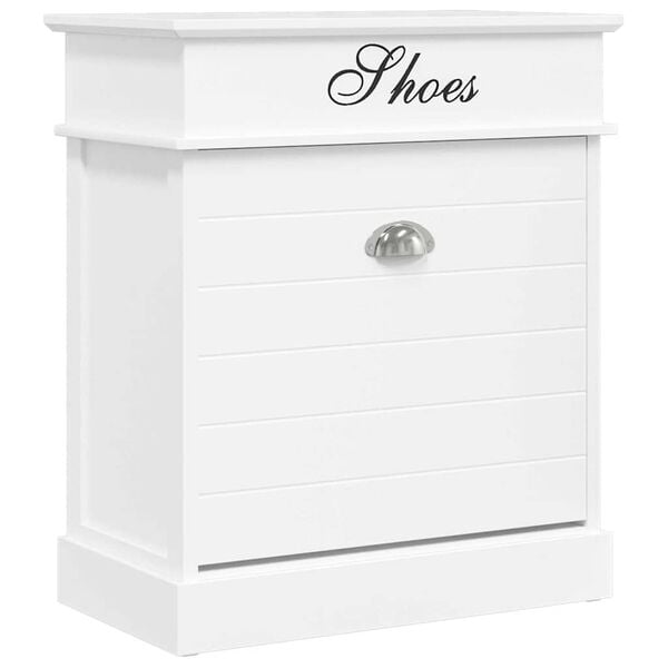 vidaXL Armoire &agrave; chaussures Blanc 50 x 28 x 58 cm Bois de Paulownia