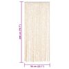 vidaXL Rideau anti-mouches beige et blanc 56x200 cm chenille