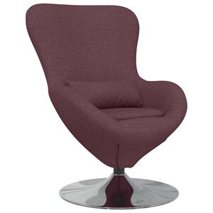 vidaXL Fauteuil &oelig;uf Pourpre 63 x 73 x 90 cm tissu