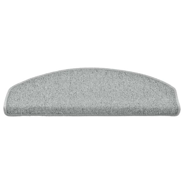vidaXL Tapis d'escalier 30 pièces 65 x 24 x 4 cm Gris clair Demi-rond Grand