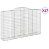 vidaXL Paniers &agrave; gabions arqu&eacute;s 17 pcs 300x50x180/200 cm fer galvanis&eacute;