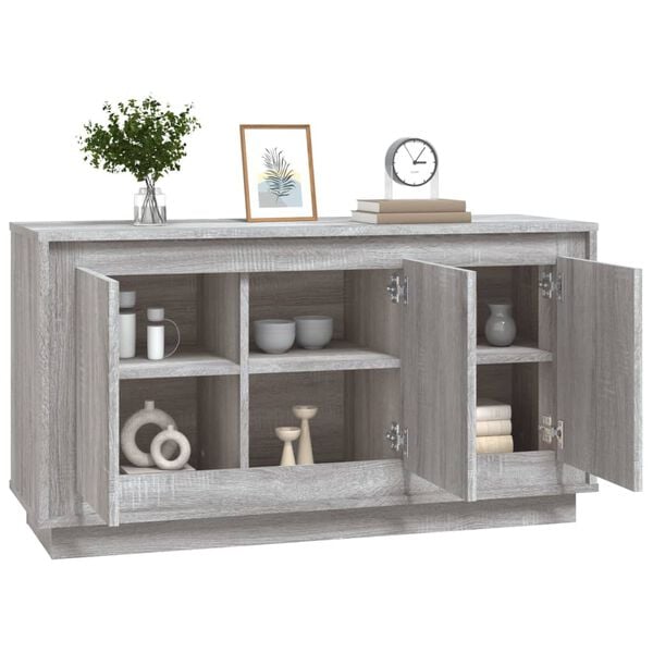 vidaXL Buffet sonoma gris 102x35x55 cm bois d'ingénierie