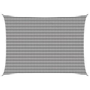 vidaXL Voile d'ombre 5 x 7 m HDPE Rectangulaire Anthracite et blanc