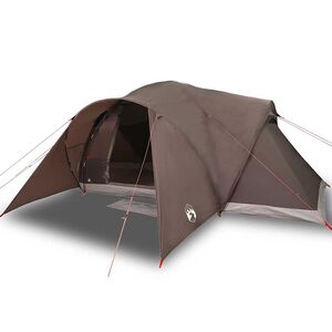 vidaXL Tente familiale &agrave; d&ocirc;me 6 personnes marron imperm&eacute;able