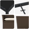 vidaXL Ensemble de salle &agrave; manger pour jardin 7 pcs Marron polyrotin