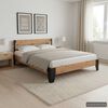 vidaXL Cadre de lit sans matelas bois d'acacia massif acier 152x203 cm