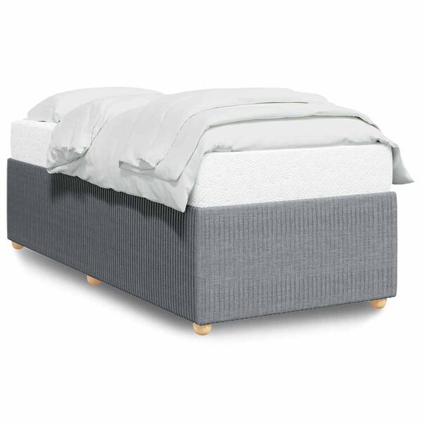 vidaXL Cadre de lit sans matelas gris clair 80x200 cm tissu