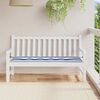 vidaXL Coussin de banc de jardin rayures bleues et blanches 150x50x4cm