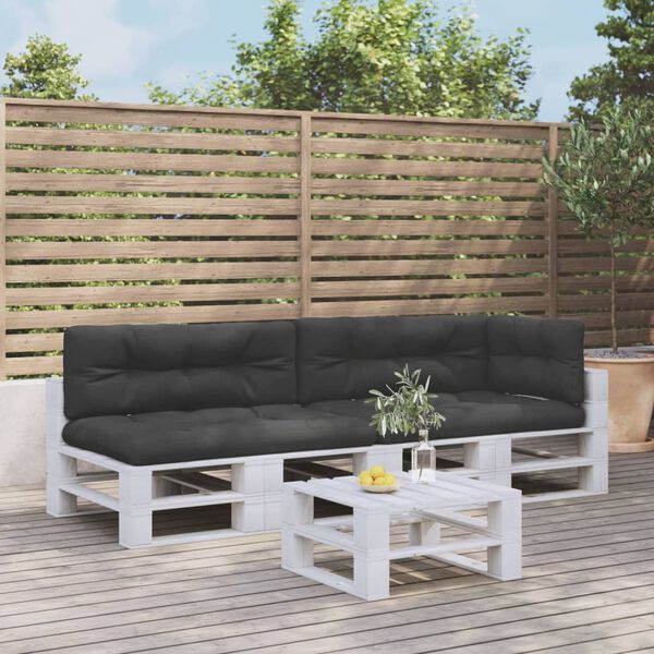 vidaXL Coussins de palette lot de 5 noir tissu