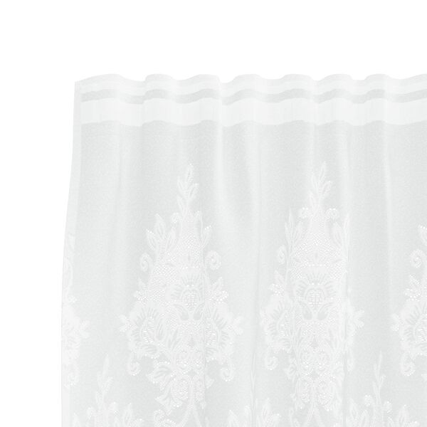 vidaXL Rideau en Dentelle avec des rideaux Blanc 80 x 300 cm Polyester
