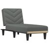 vidaXL Chaise longue gris fonc&eacute; tissu