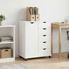 vidaXL Cabinet roulant Blanc 63,5 x 39 x 79 cm Bois de Pin Massif