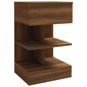 vidaXL Table de chevet Ch&ecirc;ne marron 40x35x65 cm Bois d'ing&eacute;nierie
