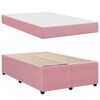 vidaXL Cadre de lit avec matelas Rose 120 x 200 cm tissu