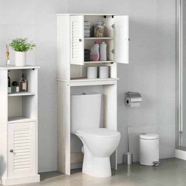 vidaXL Armoire de toilette avec &eacute;tag&egrave;re VIGO Blanc et Blanc Antique