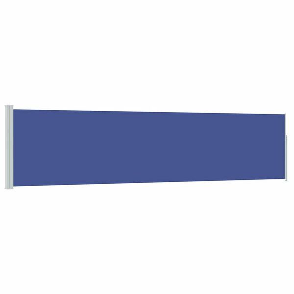 vidaXL Auvent lat&eacute;ral r&eacute;tractable de patio 120x500 cm Bleu