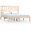 vidaXL Cadre de lit sans matelas 135x190 cm bois de pin massif
