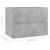 vidaXL Ensemble de meubles de salle de bain 2 pcs gris b&eacute;ton