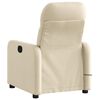 vidaXL Fauteuil de massage inclinable Cr&egrave;me Tissu