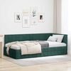 vidaXL Cadre de lit d'angle Vert fonc&eacute; 100 cm x 200 cm Velours