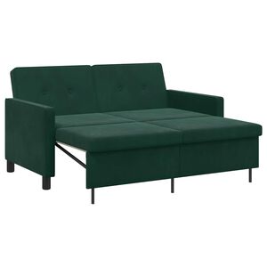 vidaXL Canap&eacute;-Lit Vert fonc&eacute; Tissu