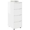 vidaXL Armoire de rangement Blanc brillant 40 x 48 x 105 cm