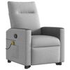 vidaXL Fauteuil de massage inclinable gris nuage tissu