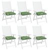 vidaXL Coussins de chaise lot de 6 &agrave; motif de feuilles 50x50x7 cm