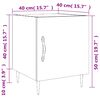 vidaXL Tables de chevet 2 pcs blanc brillant 40x40x50 cm