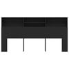 vidaXL Armoire de t&ecirc;te de lit Noir 200x19x103,5 cm