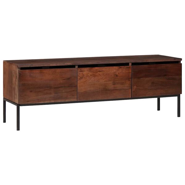 vidaXL Meuble TV marron miel 110 x 30 x 36 cm Bois d'acacia massif